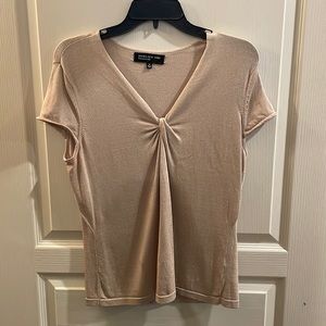 Jones New York Blouse, Medium, Gold Tan Color